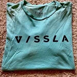 Vissla light blue tee shirt, large